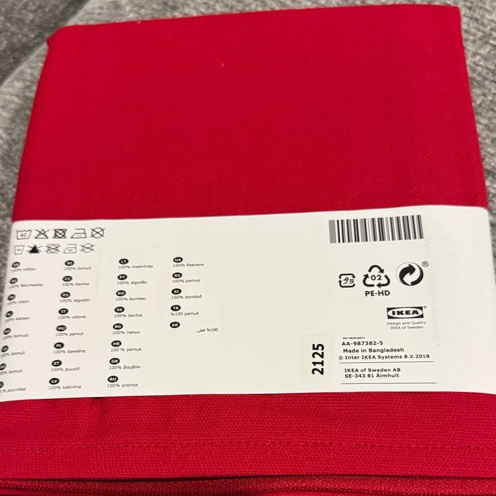 NWT IKEA Red Pillow Cover